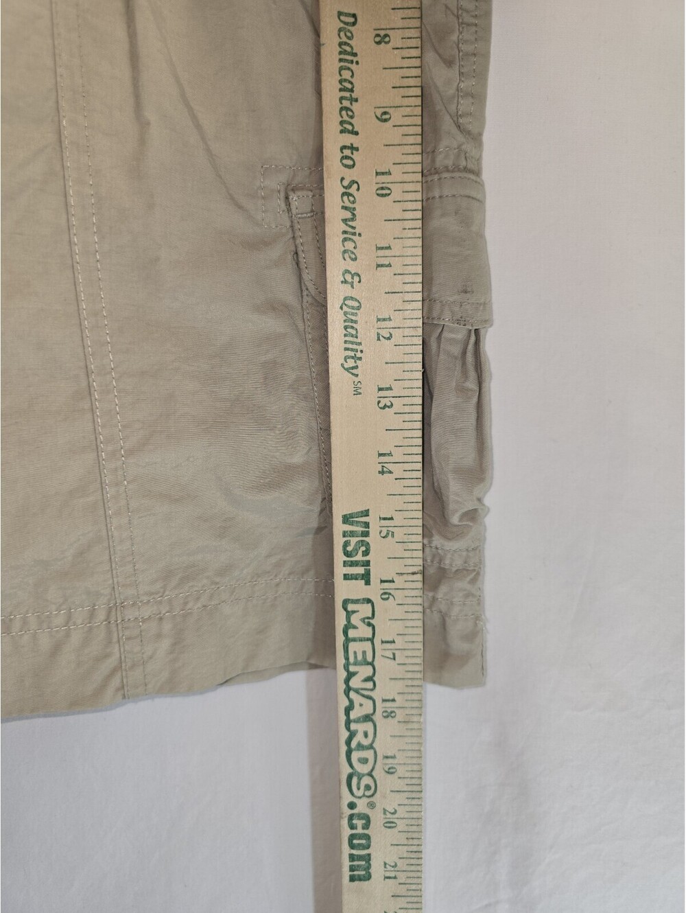 Lands' End Women's Khaki Cargo Skirt Size 10 Cotton Nylon Blend - Picture 3 of 6